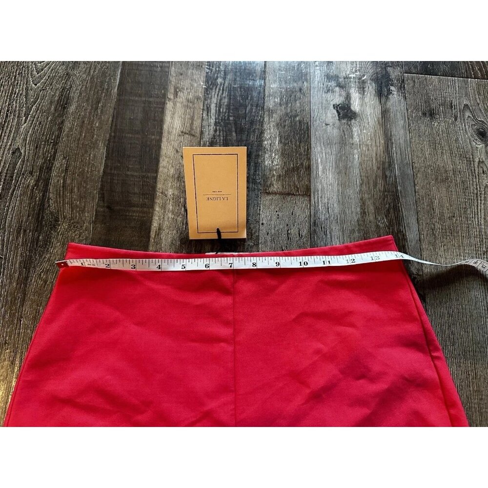 La Ligne NWT Kiki Set Micro Mini Shorts Elastic Waist in Red Size Medium - Picture 5 of 9